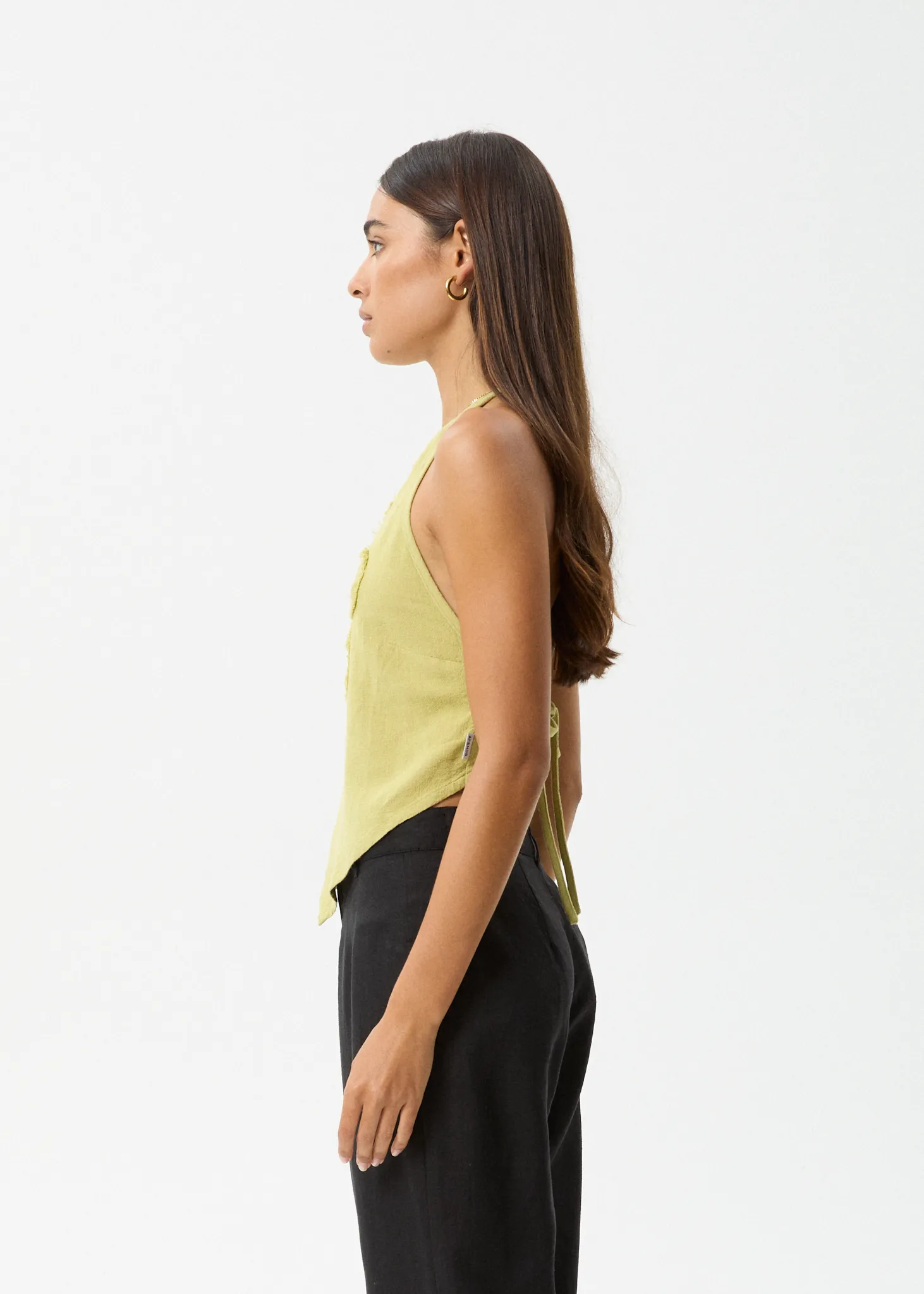 AFENDS Womens Amaya - Halter Top - Lemongrass