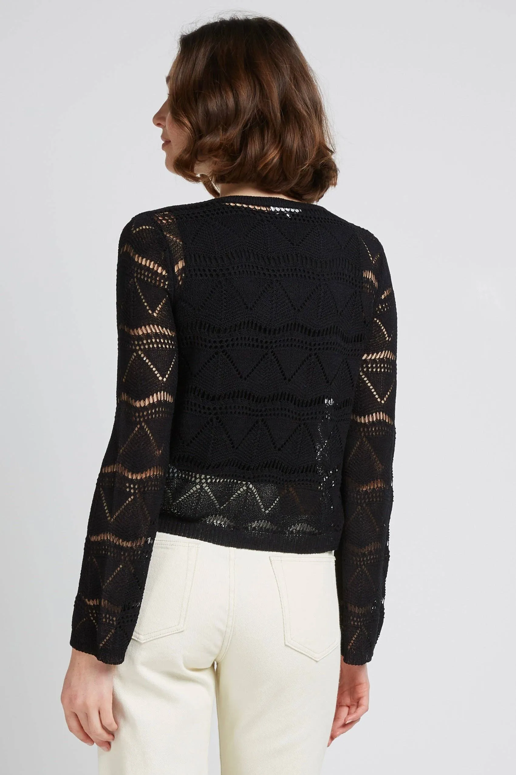 Andy and Lucy Paris- Openwork texture cardigan