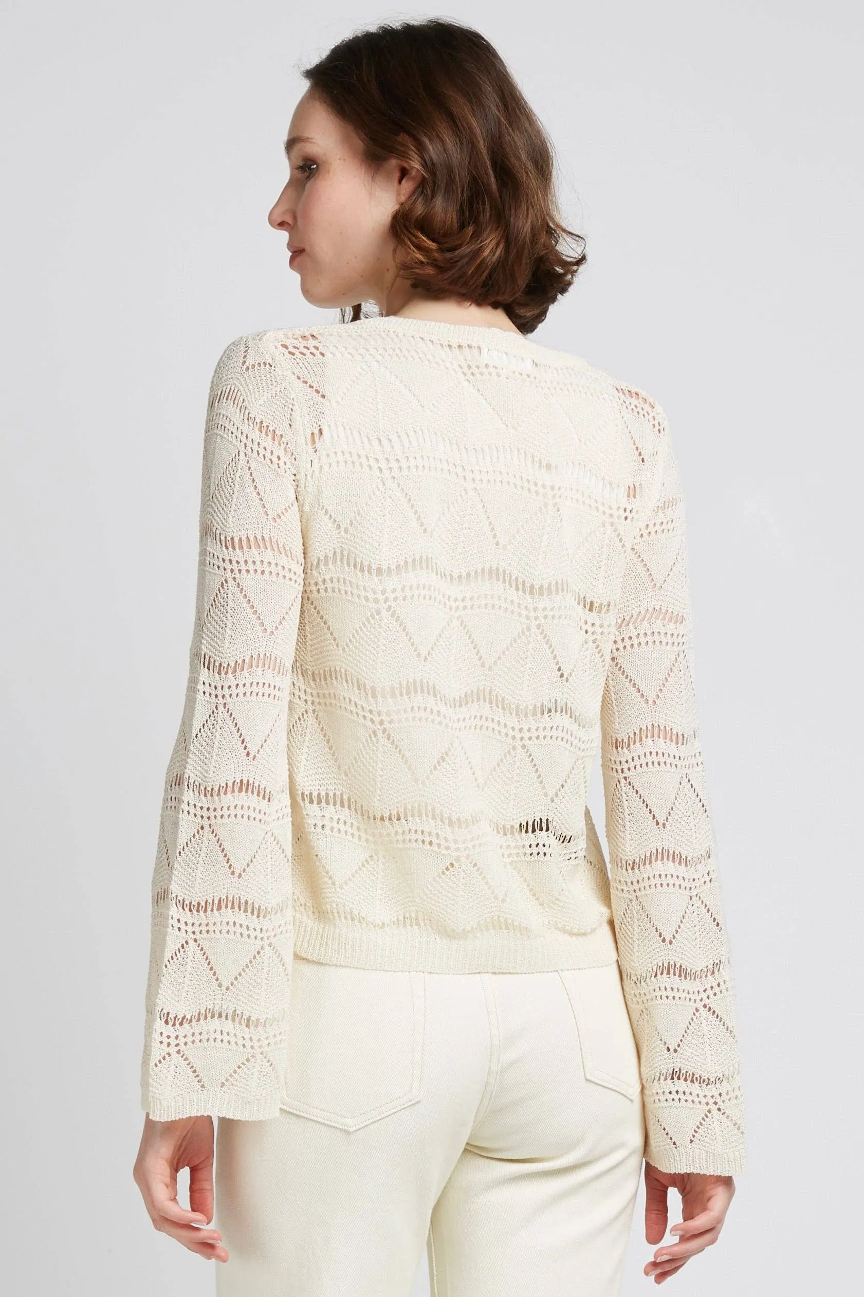 Andy and Lucy Paris- Openwork texture cardigan