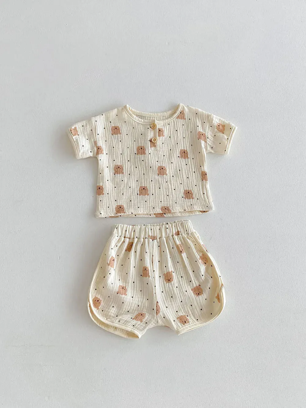 Baby Girls & Boys Linen PJ Set