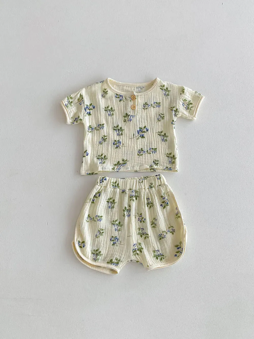 Baby Girls & Boys Linen PJ Set