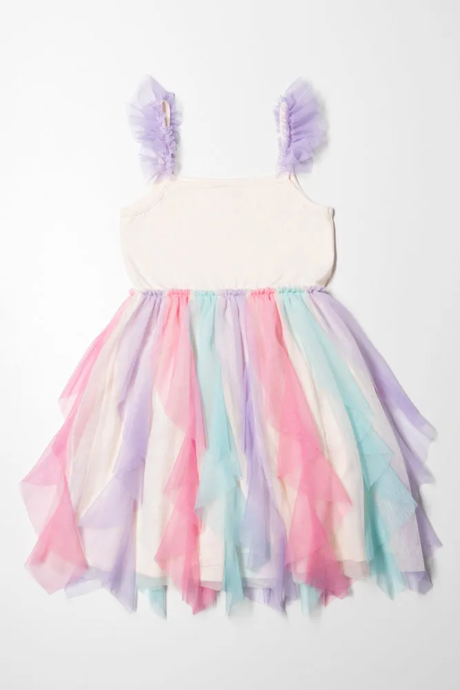 Barbie Strappy Tulle Dress Multi