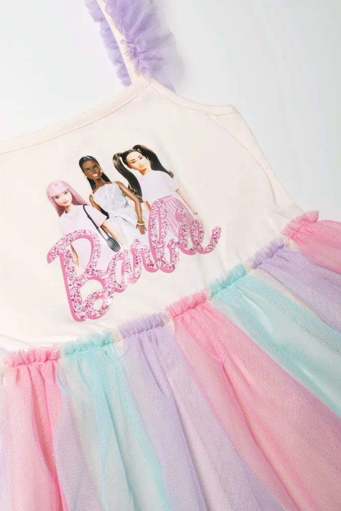 Barbie Strappy Tulle Dress Multi