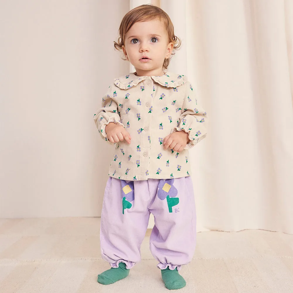 Bobo Choses :: Baby Pansy Flowers Woven Paperbag Pants Lavender