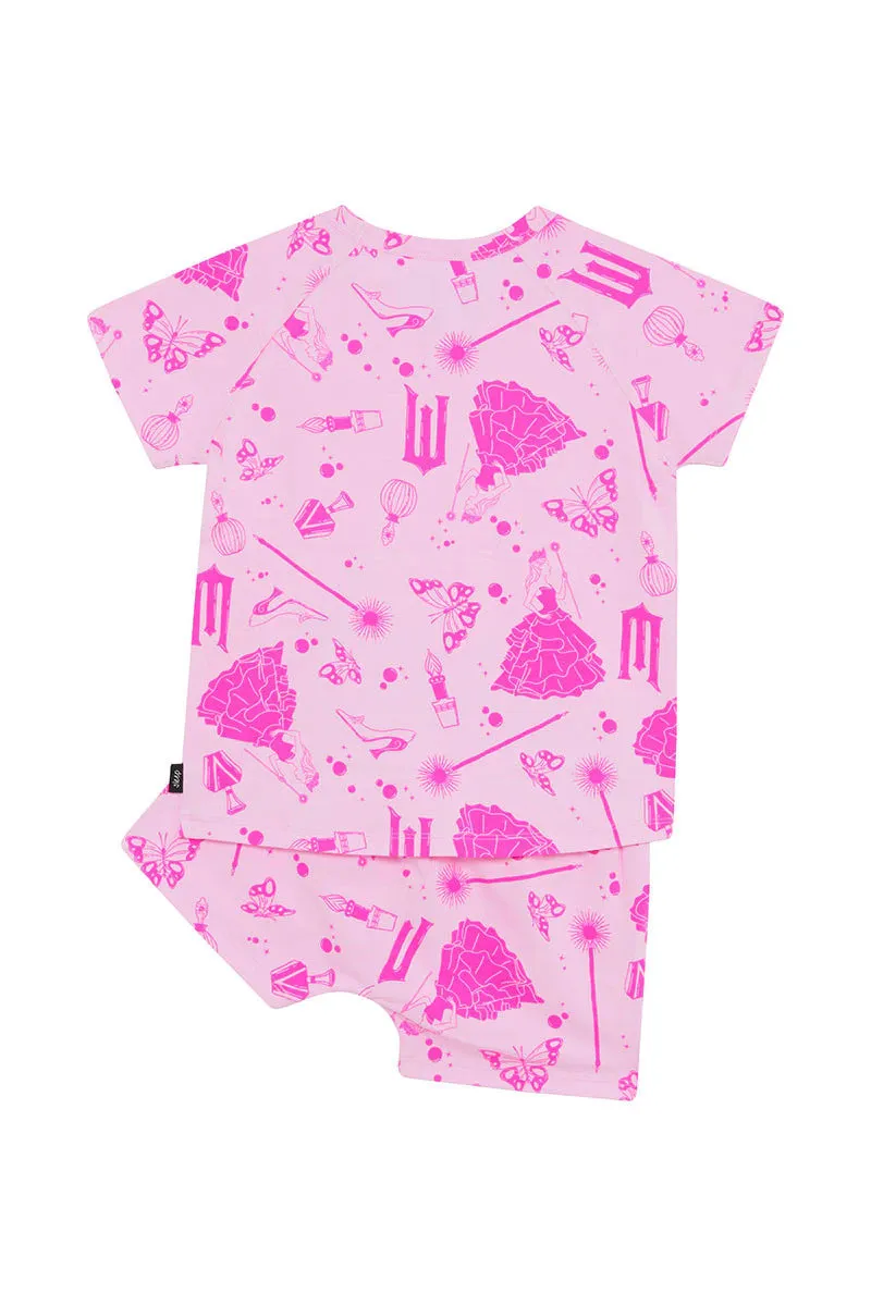 Bonds x Wicked Kids Short Sleeve Sleep Set - Wicked Good Witch Pink