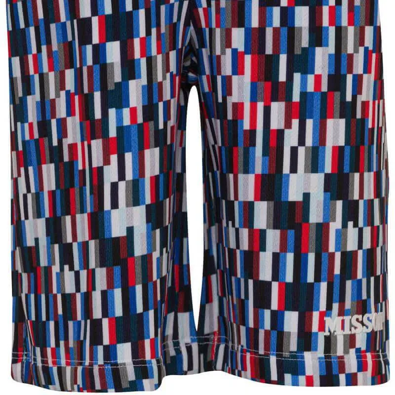 Boys Pixelprint Cotton Shorts