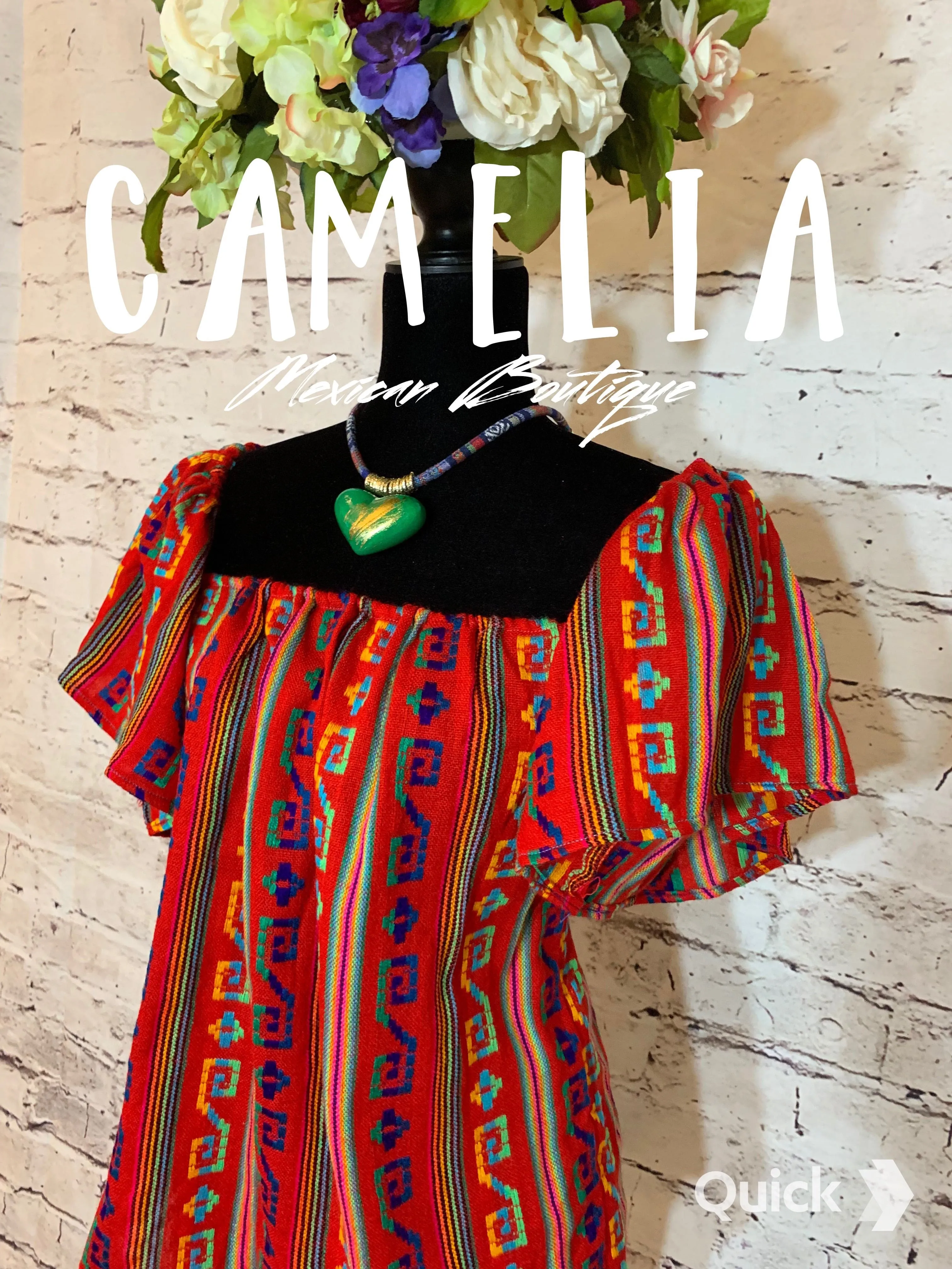 Cambaya Dropped Shoulder Mexican Blouse