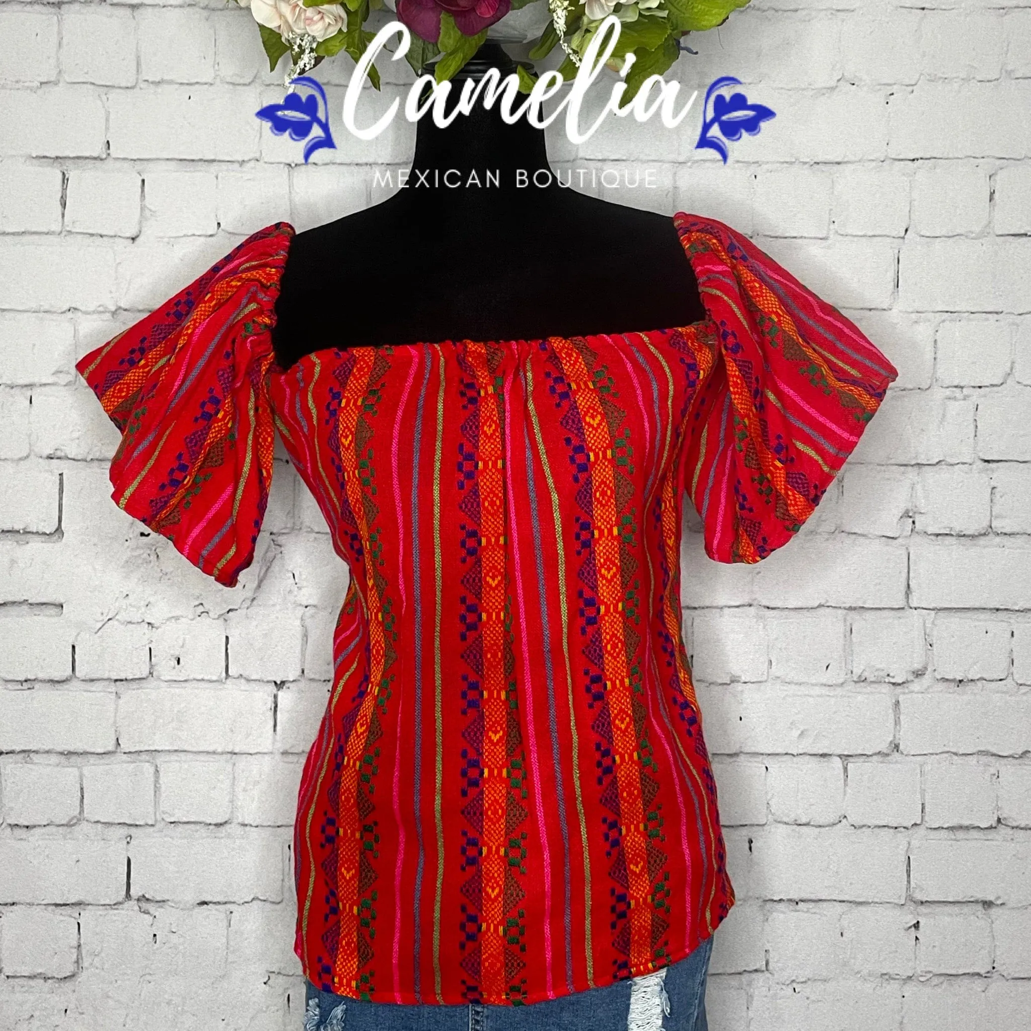 Cambaya Dropped Shoulder Mexican Blouse