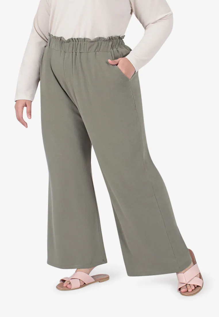 Camryn Comfy High-waisted Pants - Soft Kaya Green