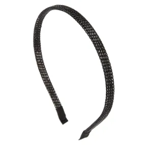 Casual Elegance Slim Black Mesh Headband