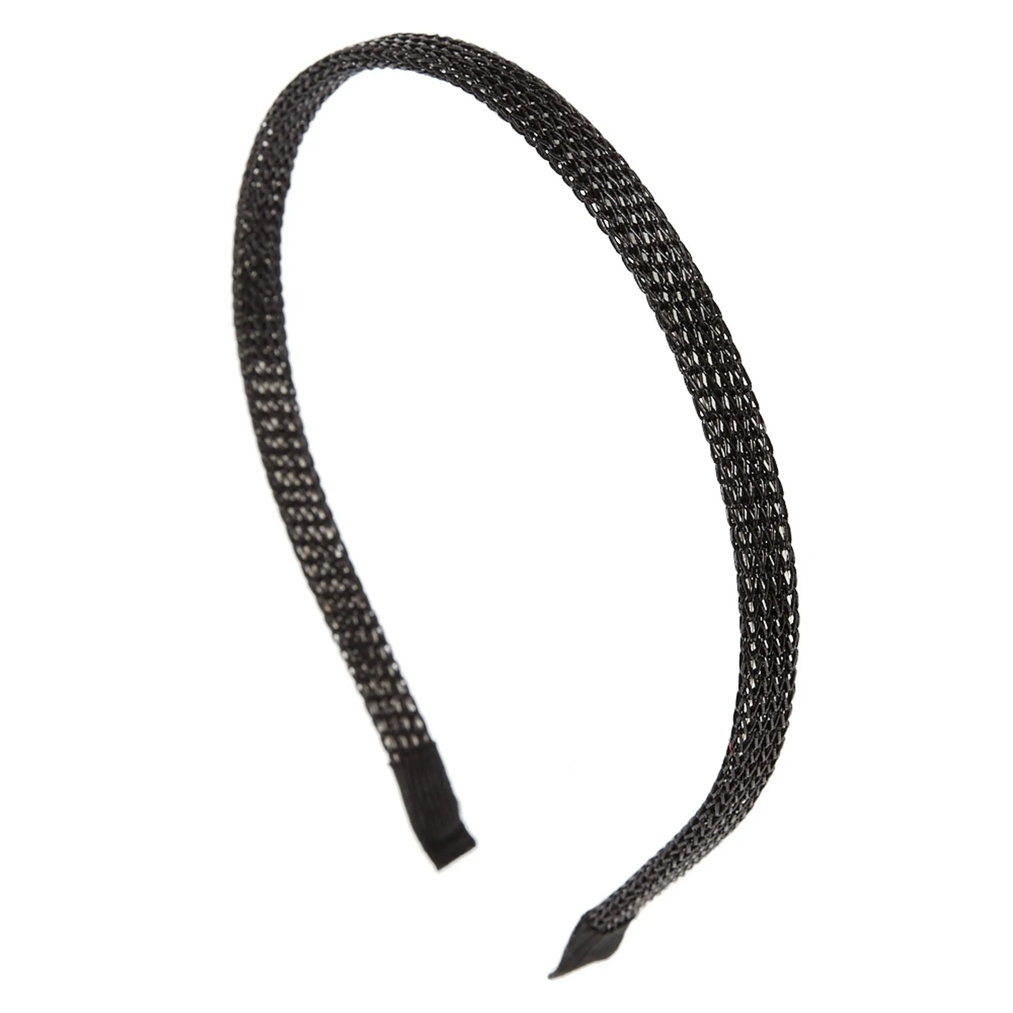 Casual Elegance Slim Black Mesh Headband