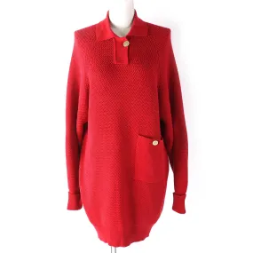 Chanel Vintage Cotton COCO Mark Knit Tunic Dress