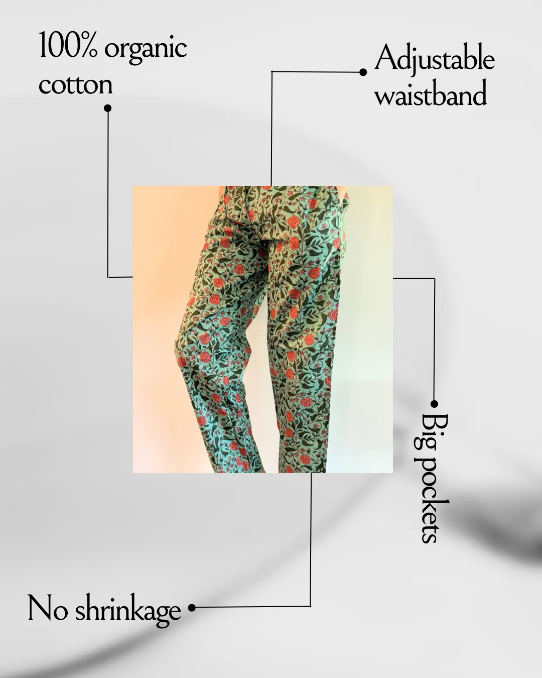 Cotton Pajama Pants Women - Peachy Meadow