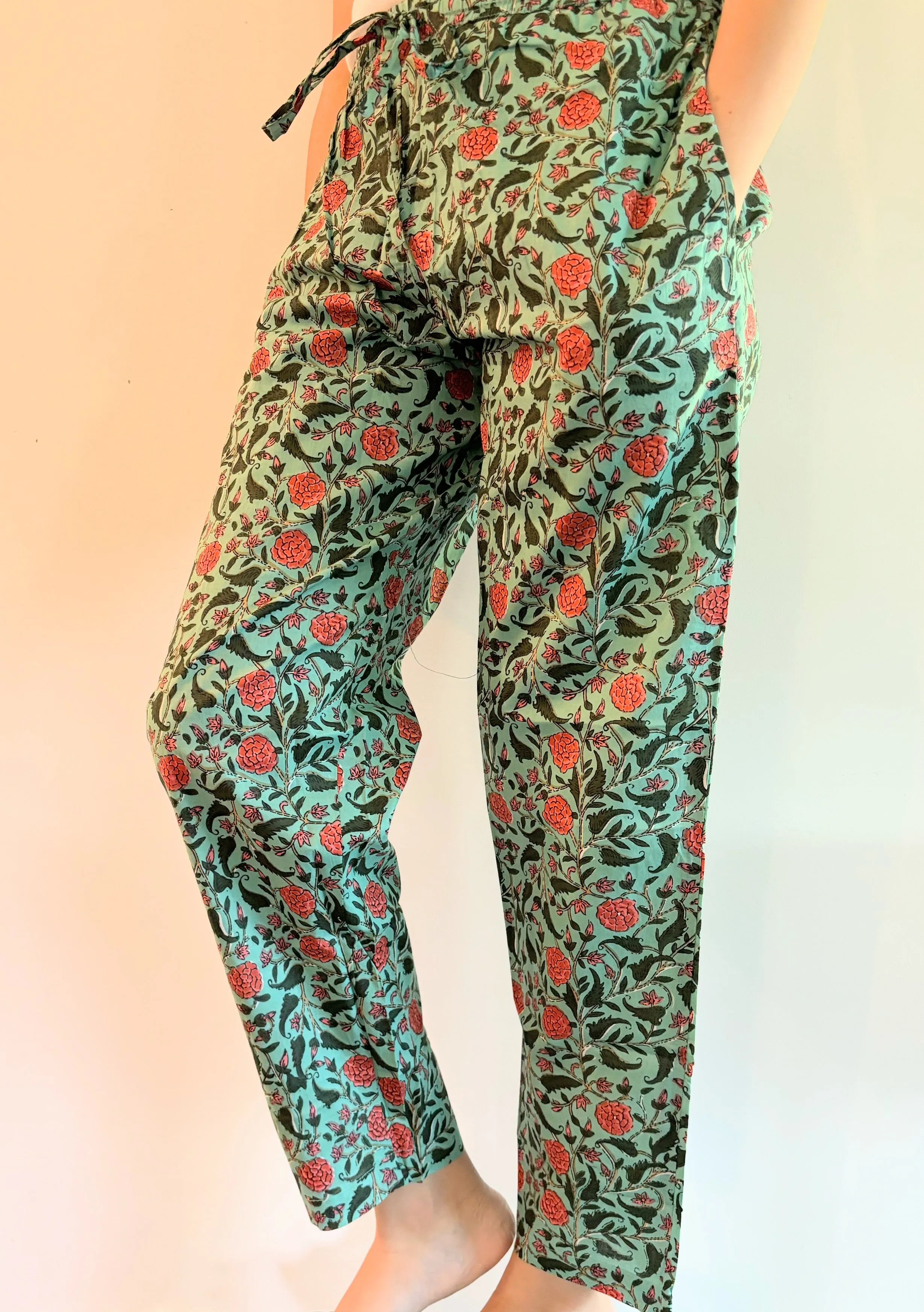 Cotton Pajama Pants Women - Peachy Meadow