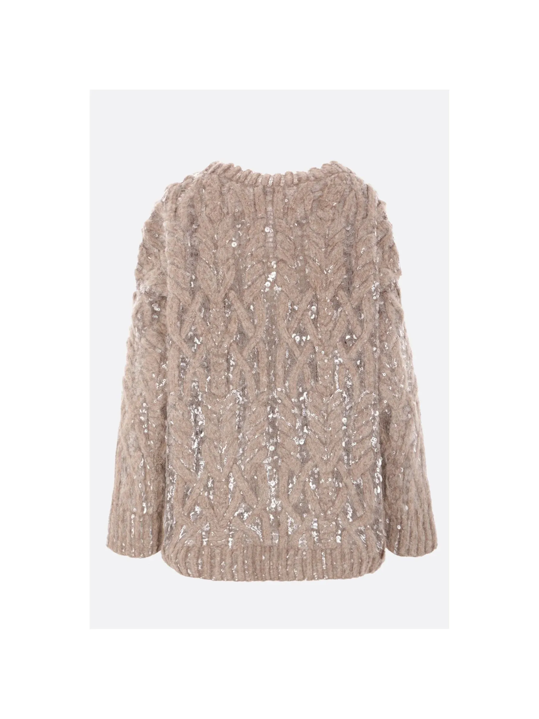 Dazzling Mesh Embroidered Alpaca Sweater