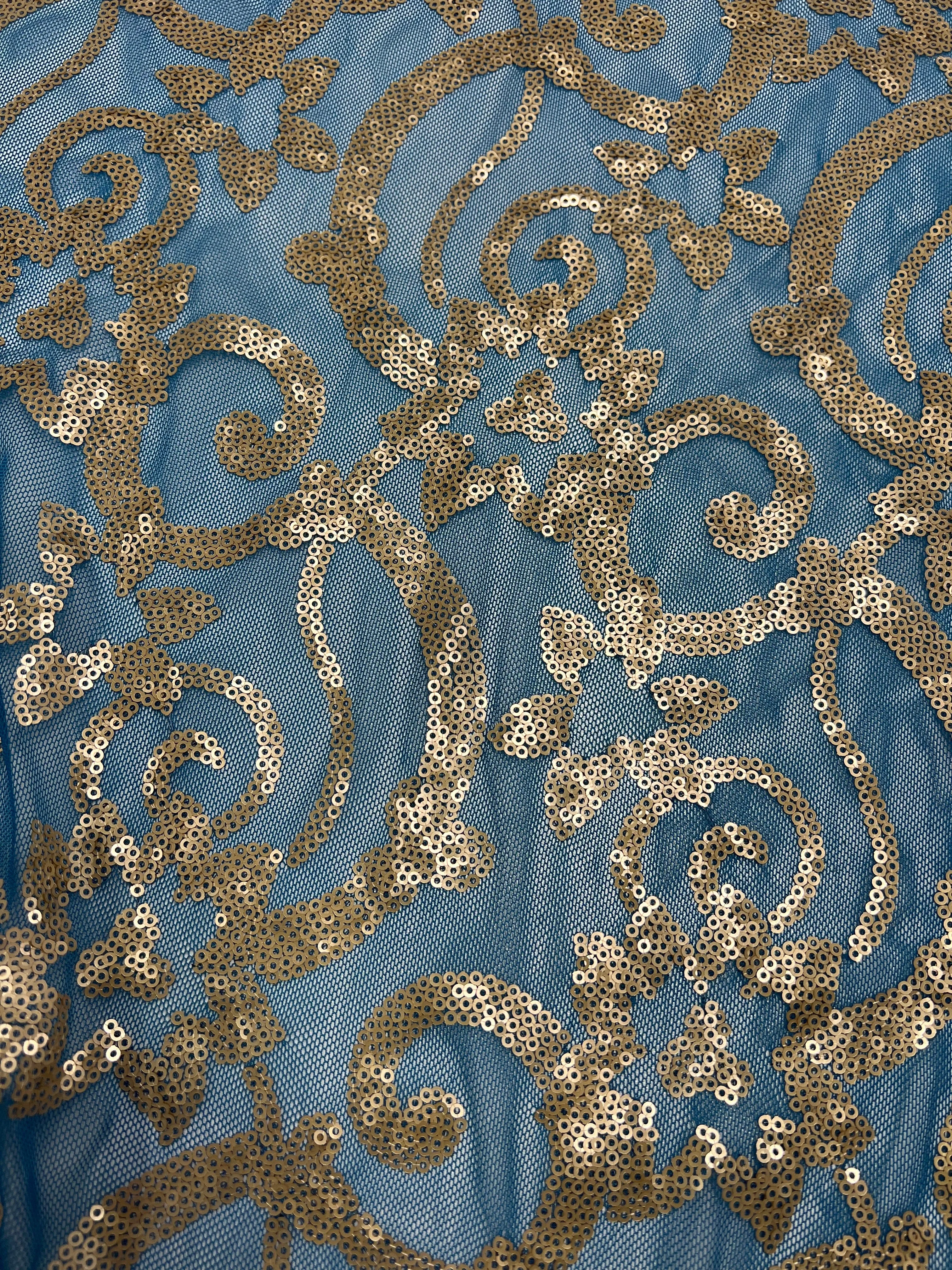 Designer Sequins- Bold Lotus - 150cm