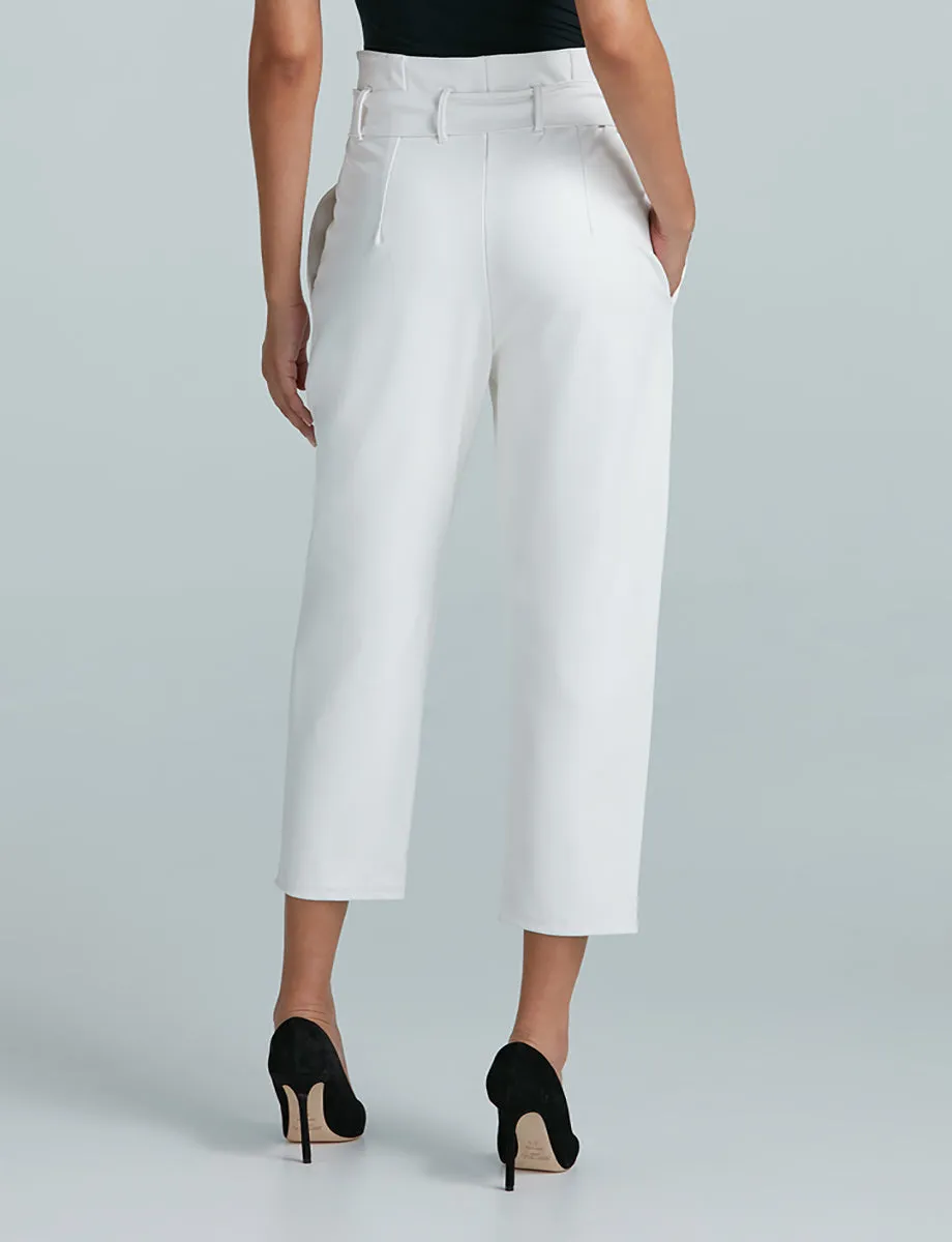 Faux Leather Paperbag Pants