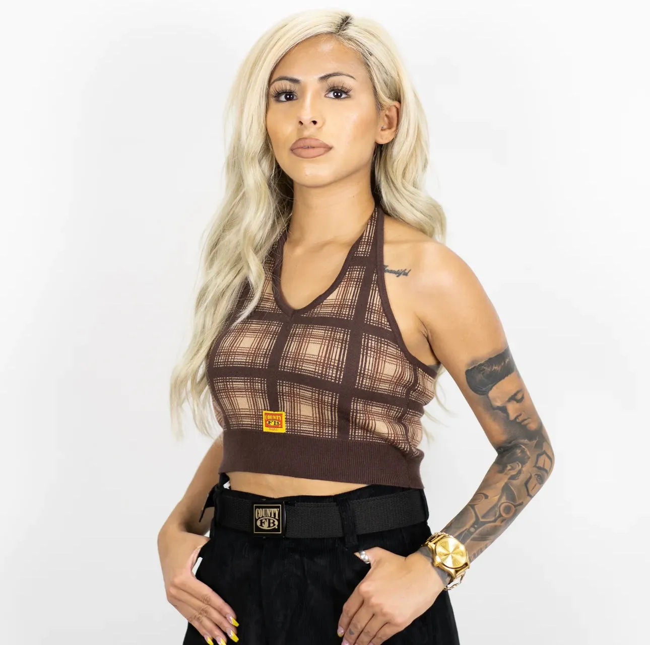 FB County Flannel Halter Tops