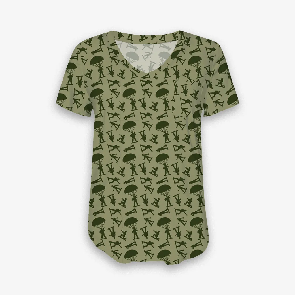 Gifts Galore Toy Soldiers - Women's Printed Bamboo Short Sleeve Top