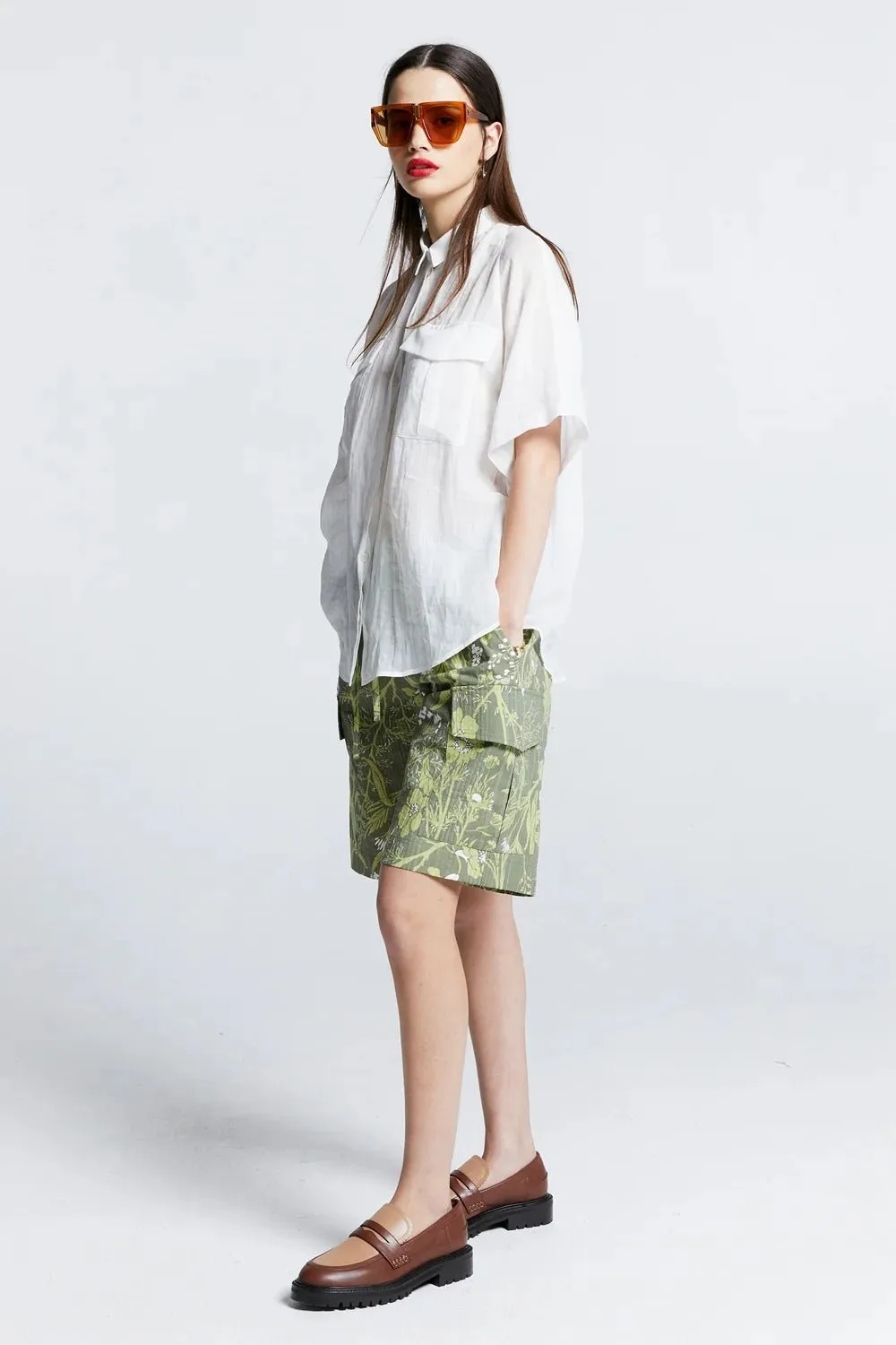 KW Acadia Lounge Shorts | Wild Flowers Green