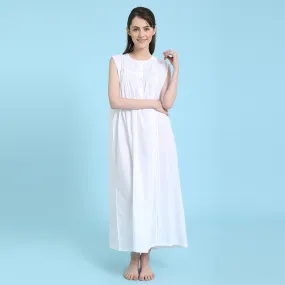 Laura Woven Cotton Sleeveless Gown