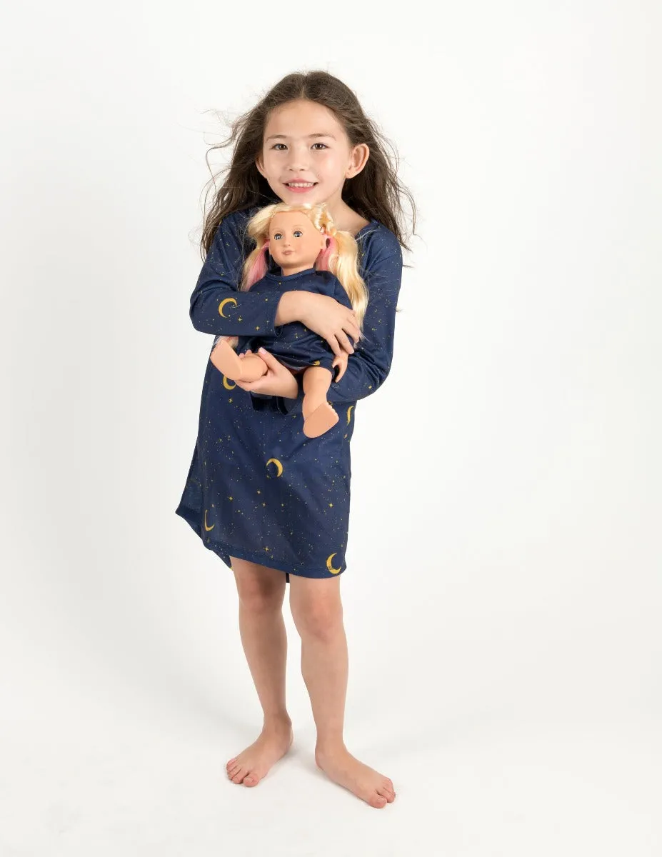 Matching Girl and Doll Moon Nightgown