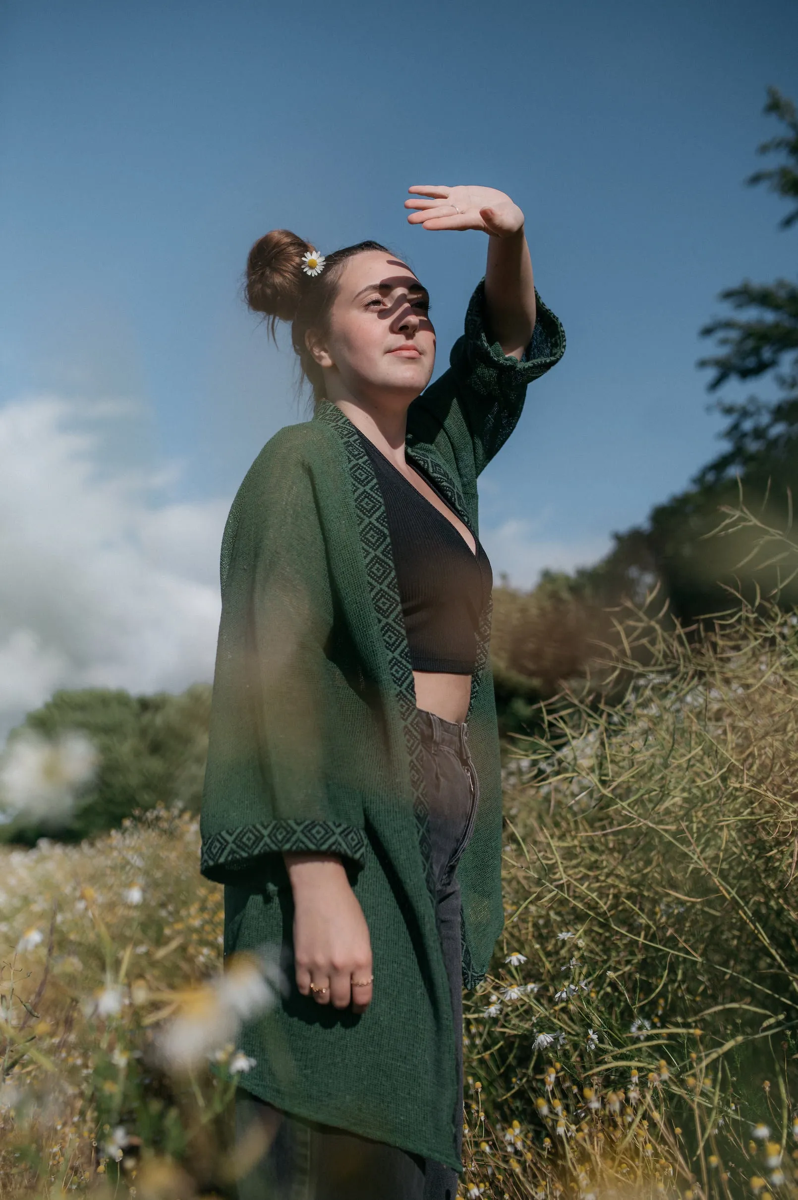 Mesh Cardigan ~ FOREST FERN