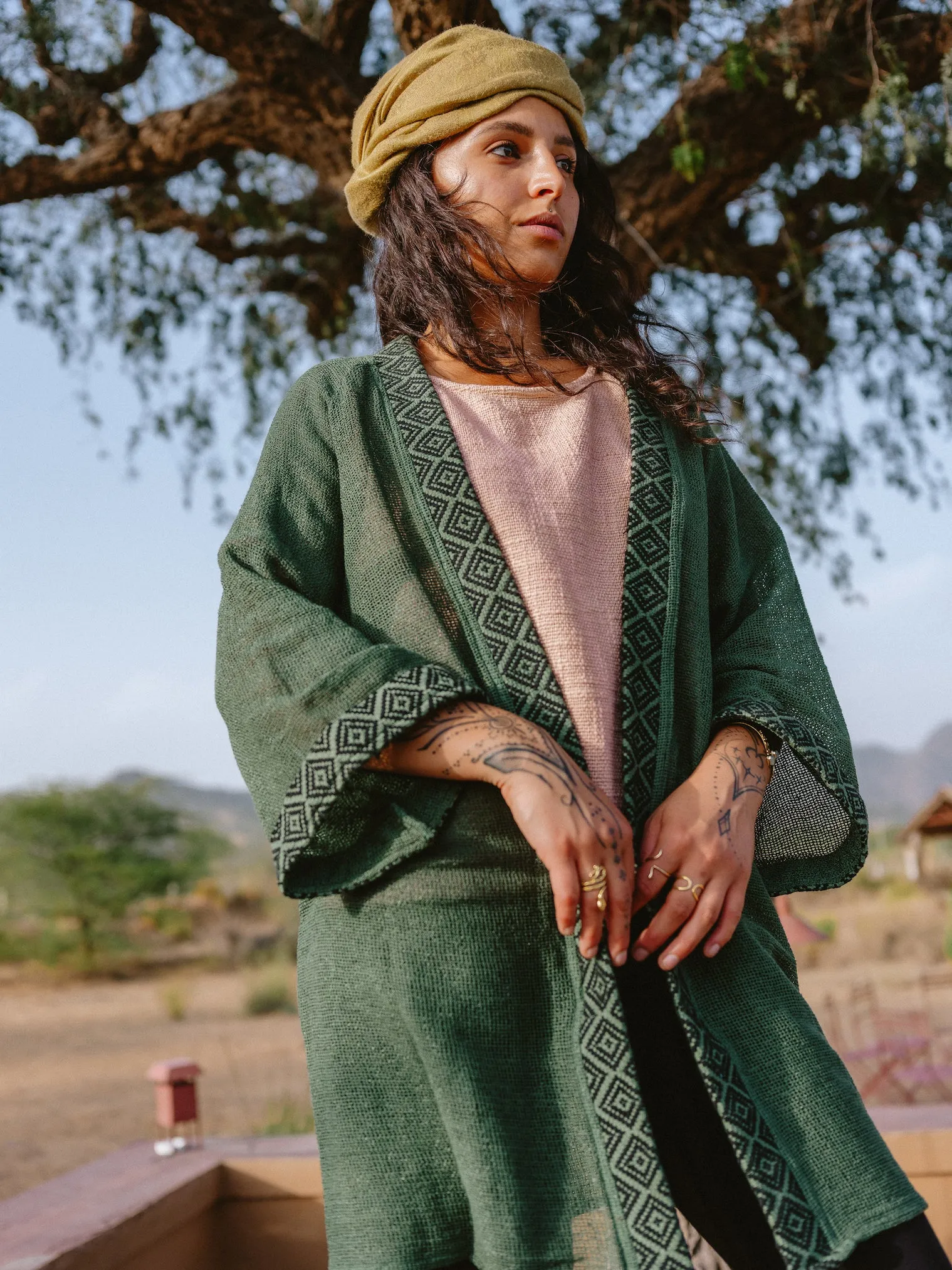 Mesh Cardigan ~ FOREST FERN