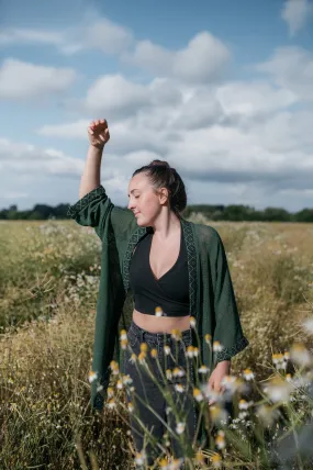 Mesh Cardigan ~ FOREST FERN