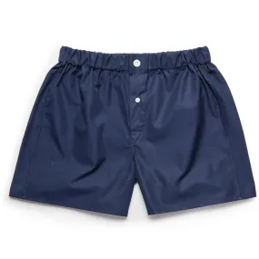 Navy Superior Cotton Boxer Shorts - Slim Fit