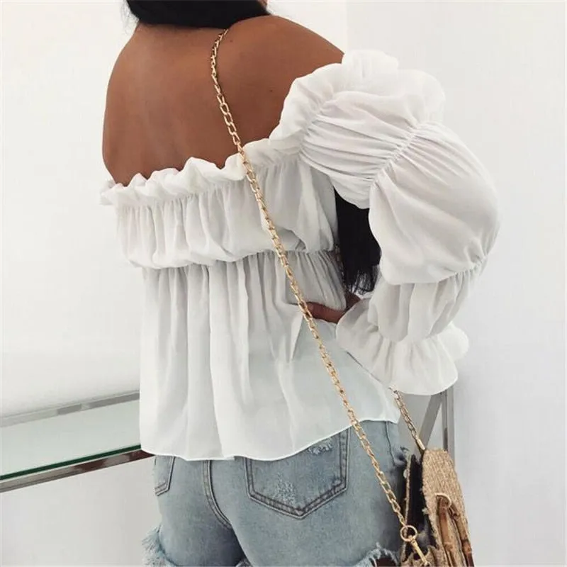 Off Shoulder long sleeve Blouse