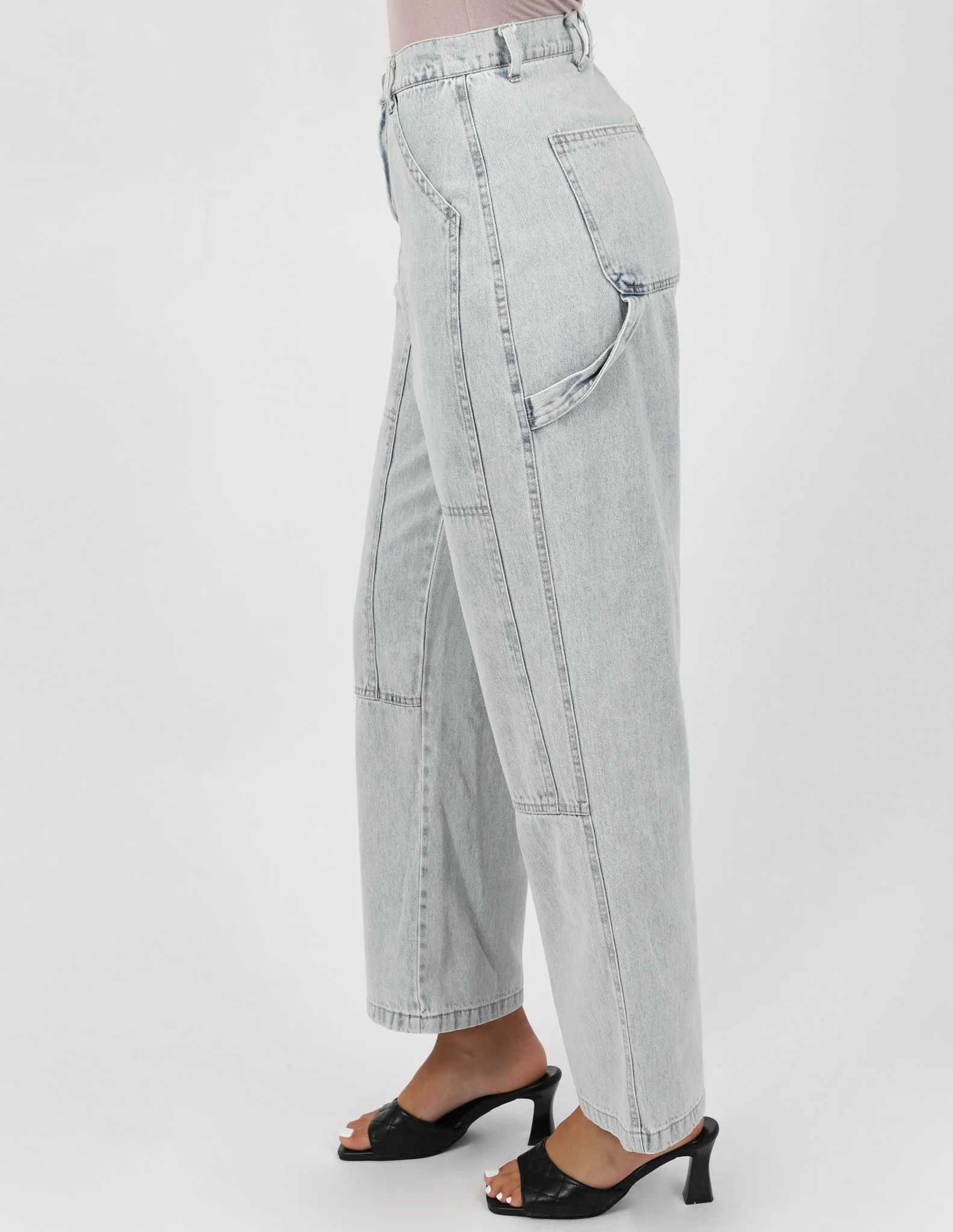 Paperbag Denim Pants