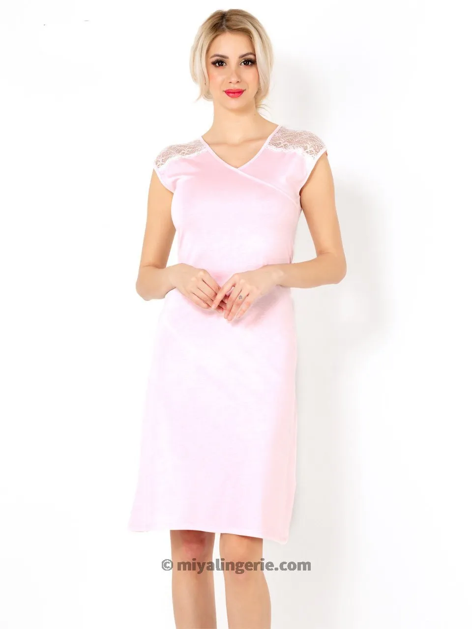 Pink Cotton Chemise Nightgown