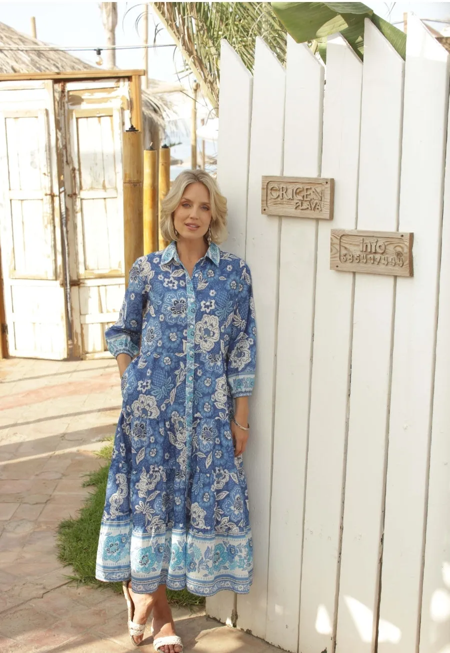 Pomodoro - Batik Boarder Midi Dress