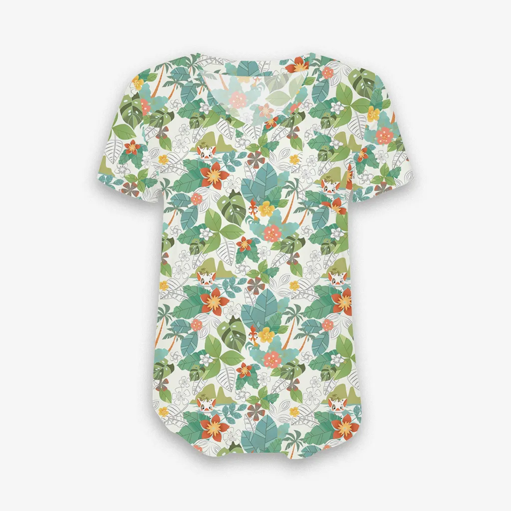 [Pre Sale] Whimsical & Wild Hei Hei & Pua - Women's Printed Bamboo Short Sleeve Top (EST SHIP LATE MARCH)