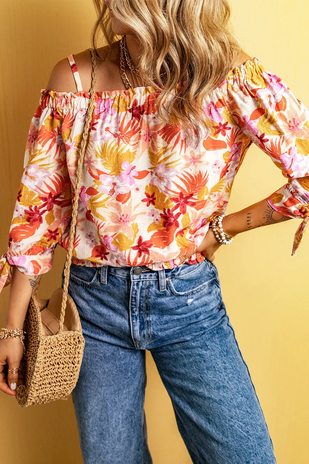 Printed Off Shoulder Blouse