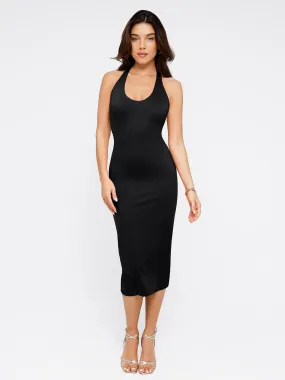 Shapewear Convertible Backless Halter Sculpting Midi Dress