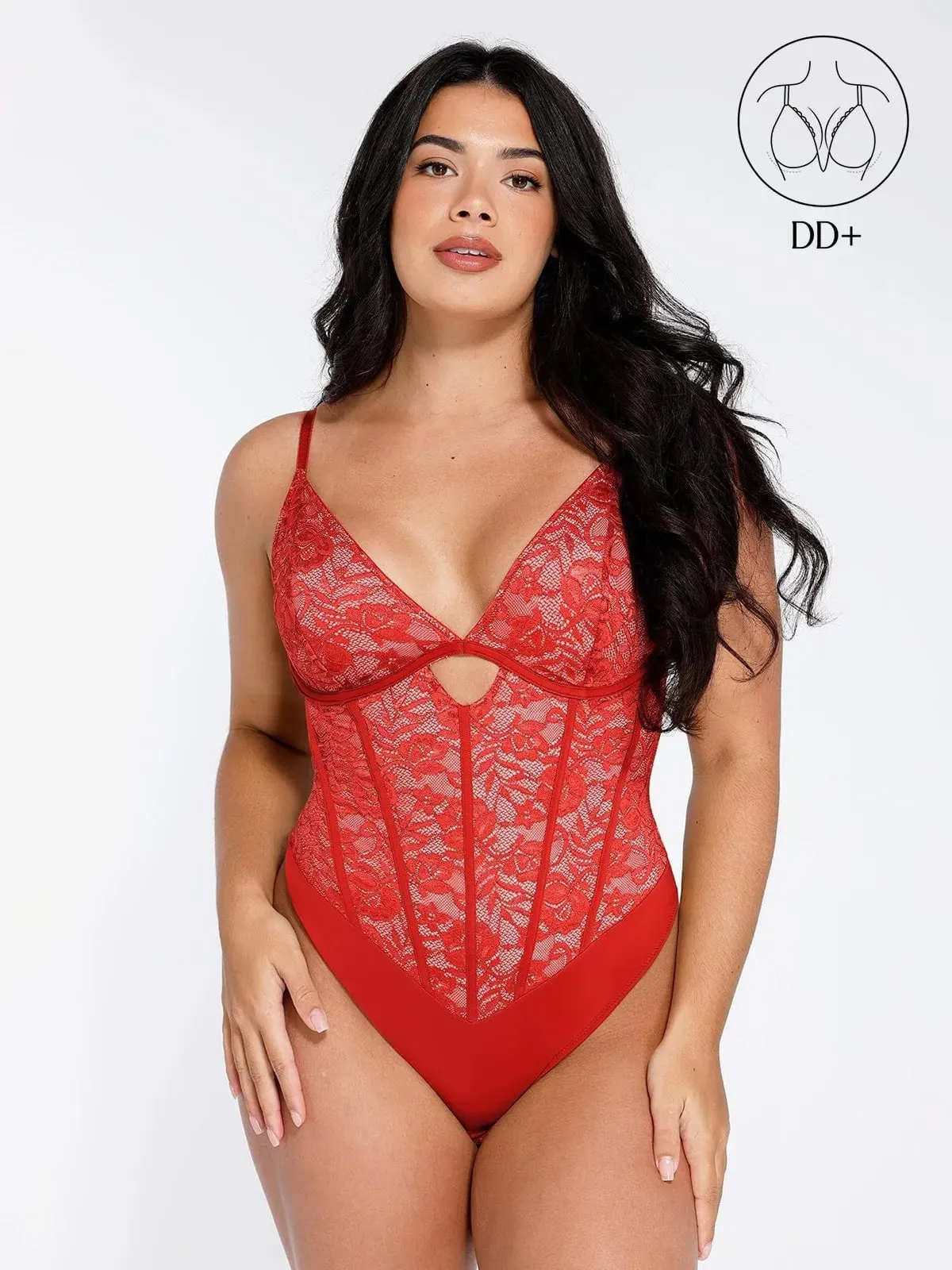 Shapewear Cutout Corset Hourglass Sculpting Lace Bodysuit For Insiders