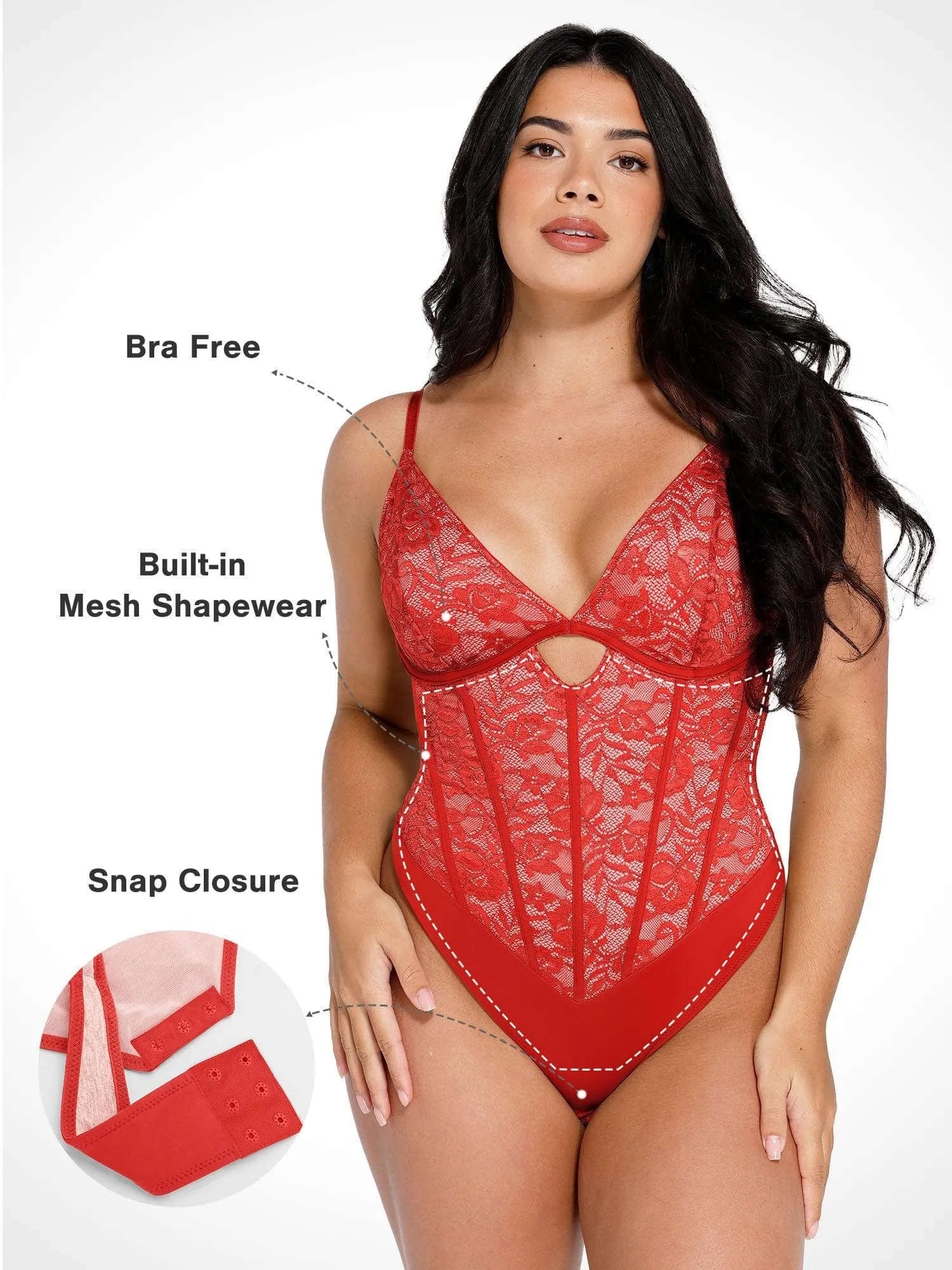 Shapewear Cutout Corset Hourglass Sculpting Lace Bodysuit For Insiders