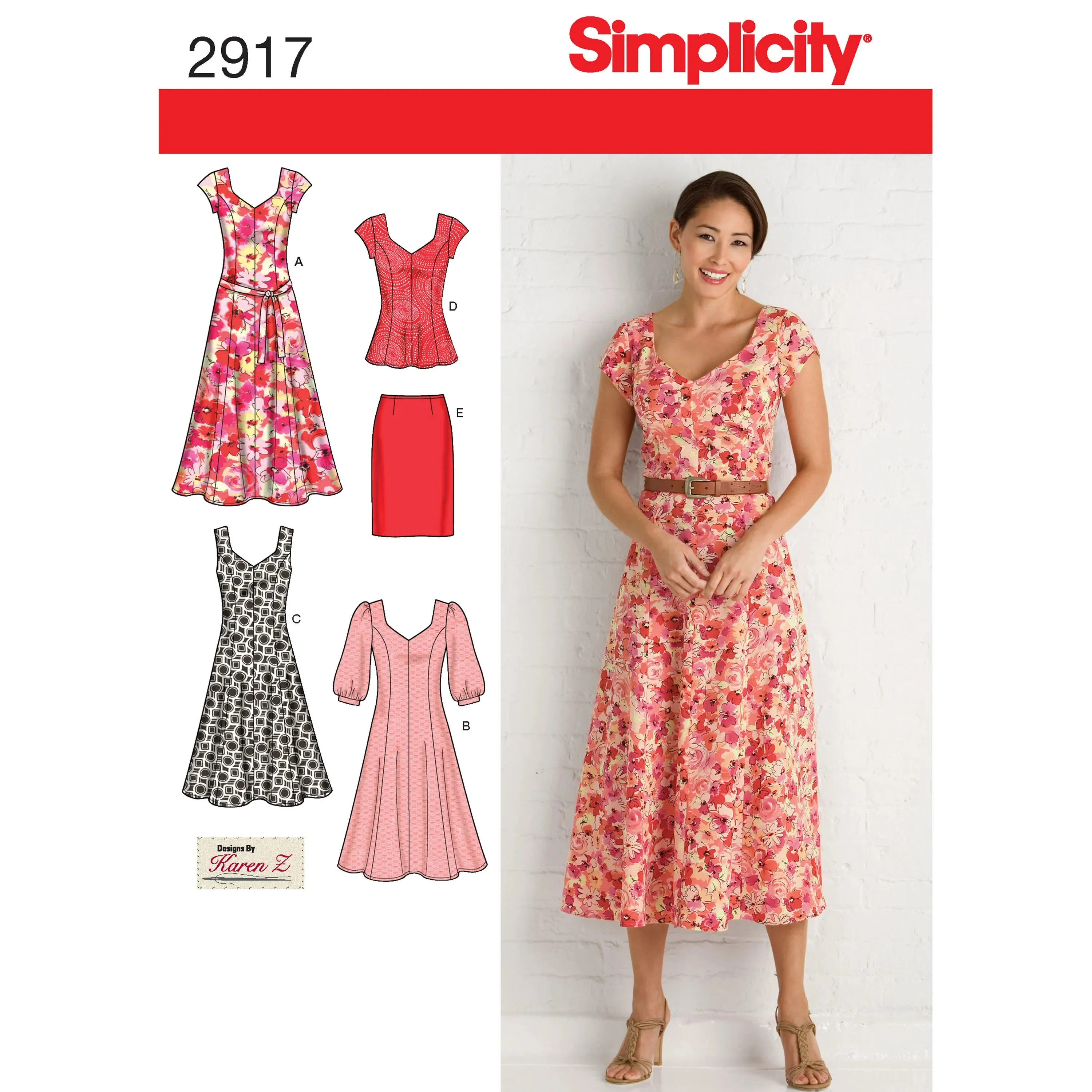 Simplicity Pattern S2917 Dresses (Miss & Plus)