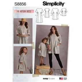 Simplicity Pattern S8856  Child's and Misses' Dress and Tunic 8856