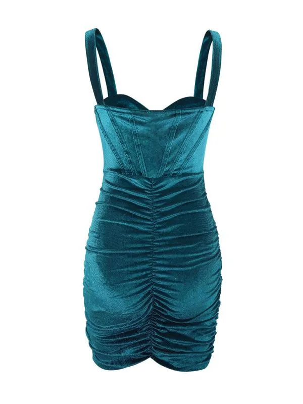 Strappy Velvet Corset Minidress