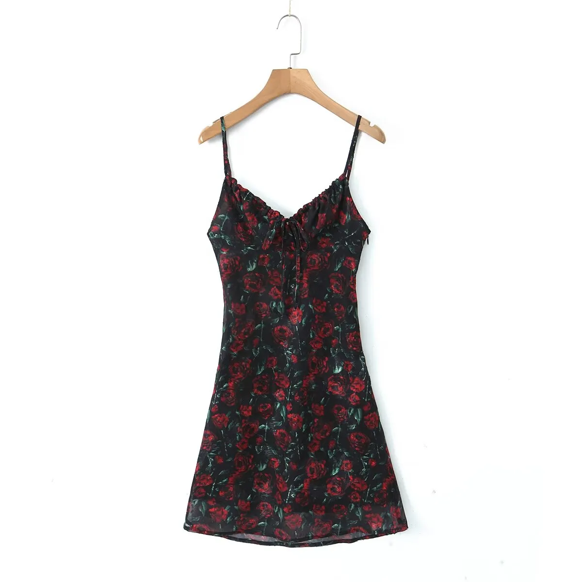 Suna Floral Print Mesh Mini Dress