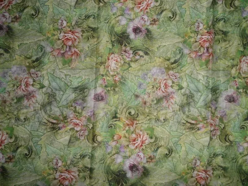 superfine cotton lawn fabric 44" wide digital floral design [5745]