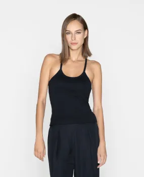 Supima 2-way Halter Ribbed Tank