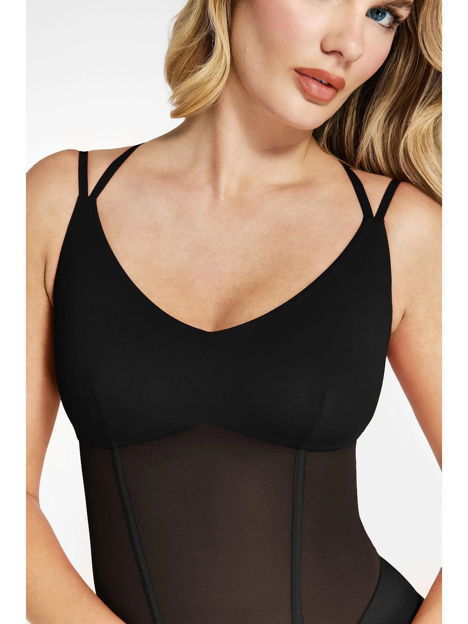 The Shapewear Bodysuit with Mesh Detail