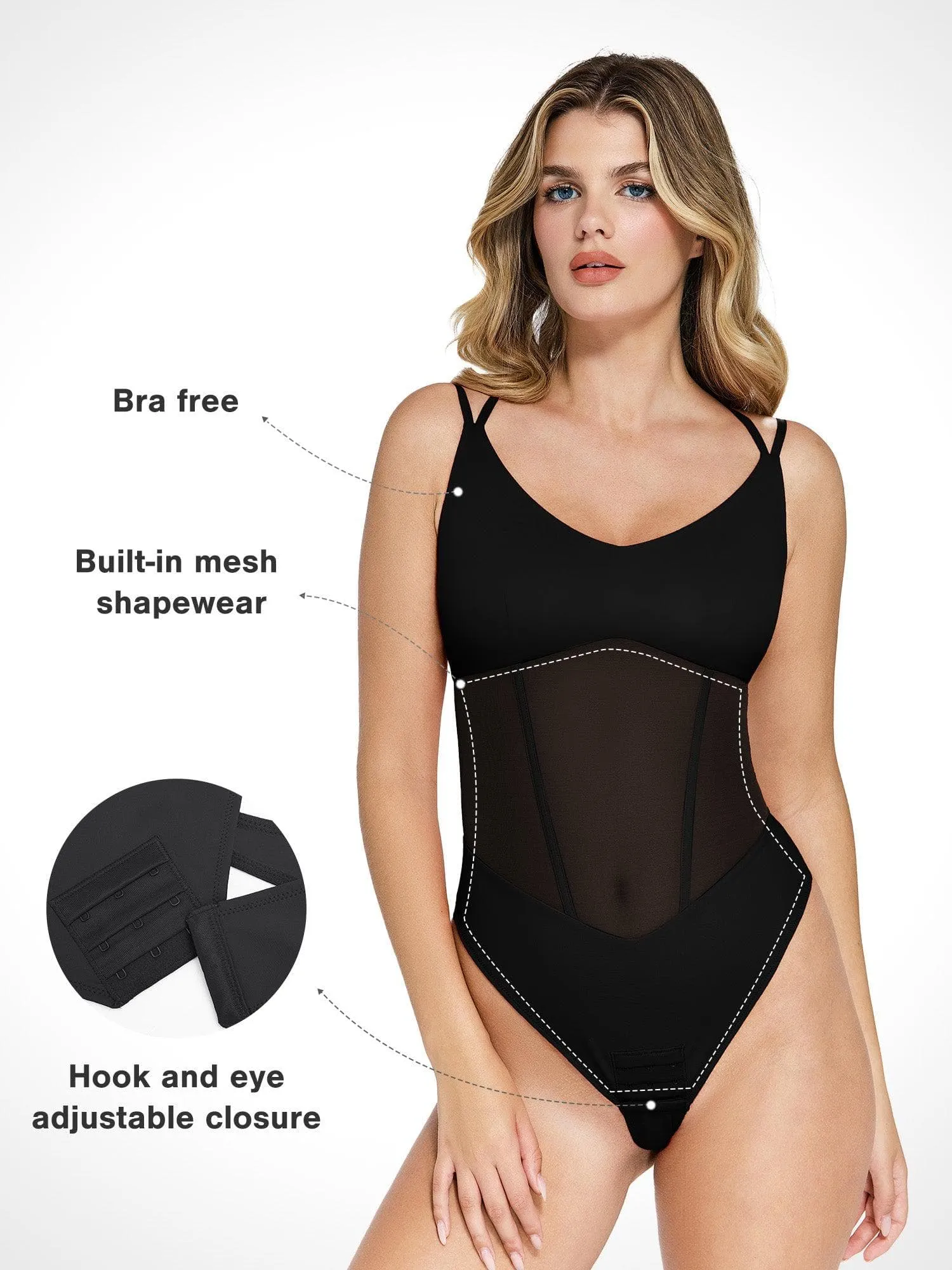 The Shapewear Bodysuit with Mesh Detail