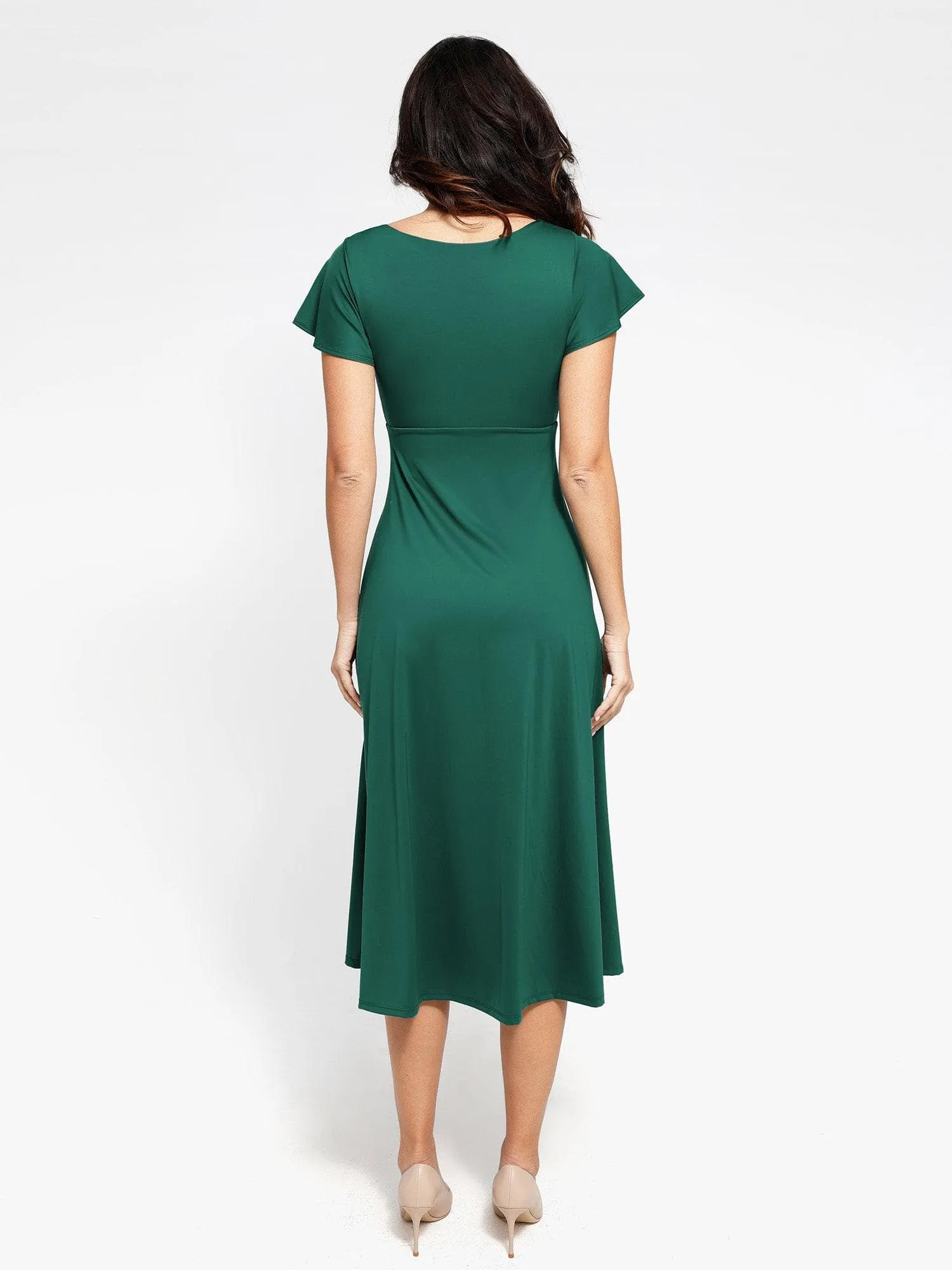 The Shapewear Dress A-Line Square Neck Midi