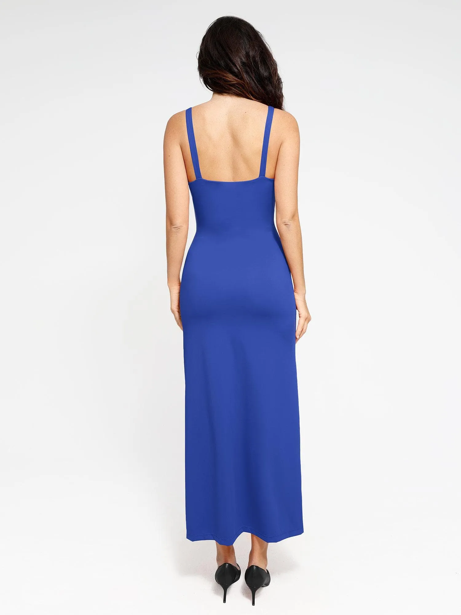 The Shapewear Dress Ruched Slit Maxi