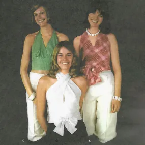 Vintage 1970s Pattern – Halter Neck Tops - Bust 36" (91.4cm)